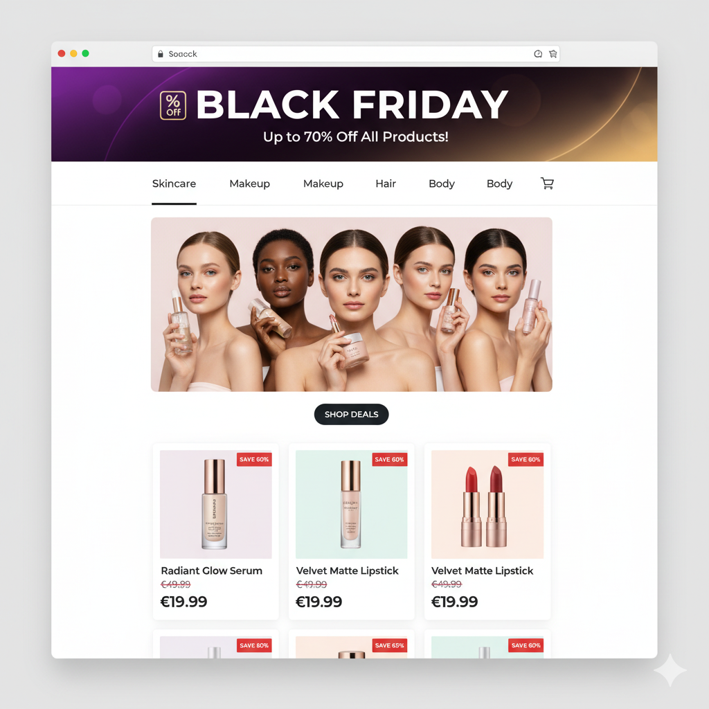 site e-commerce de produits cosmétiques